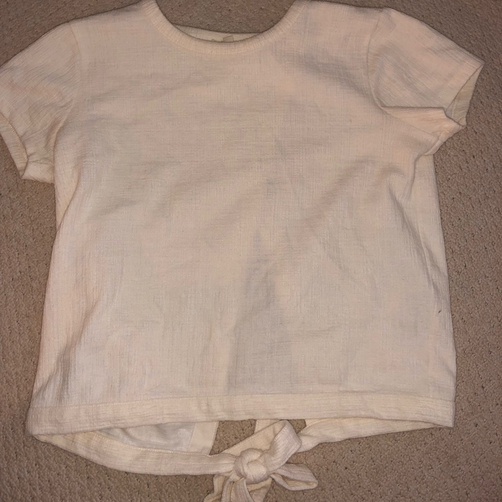 Madewell White Tie-In-The-Back Top